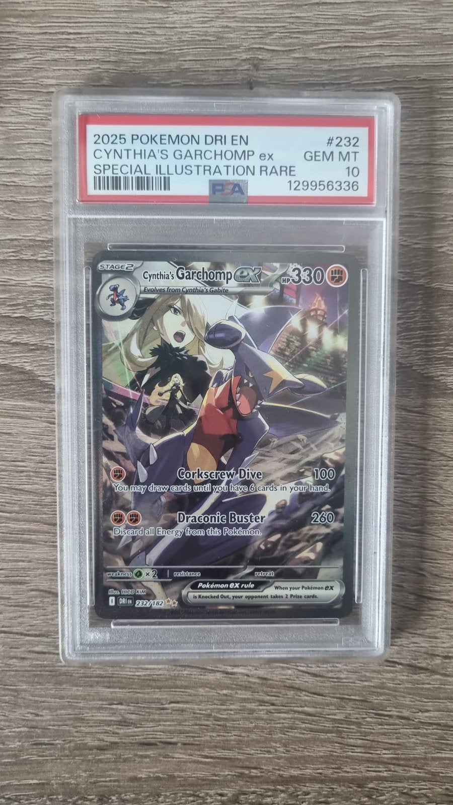 Cynthia’s Garchomp EX 232/182 PSA 10, Ophalen of Verzenden, Nieuw, Losse kaart, Foil