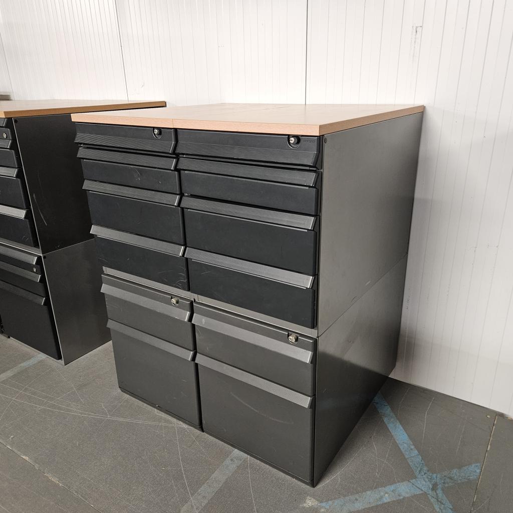 Ahrend 4-delig ladeblok met 12 lades - 105x85x77 cm, Niet ingevuld, Gebruikt, Niet ingevuld, Niet ingevuld