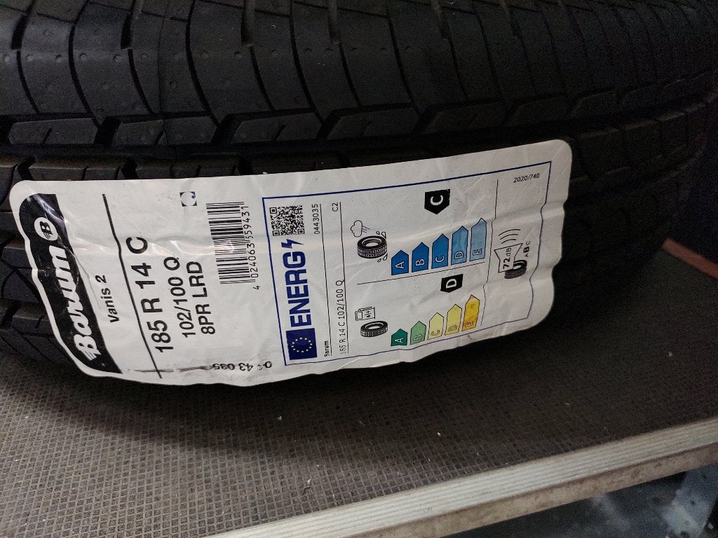 Barum 185R14C banden + velg. 2x, Ophalen, Zo goed als nieuw