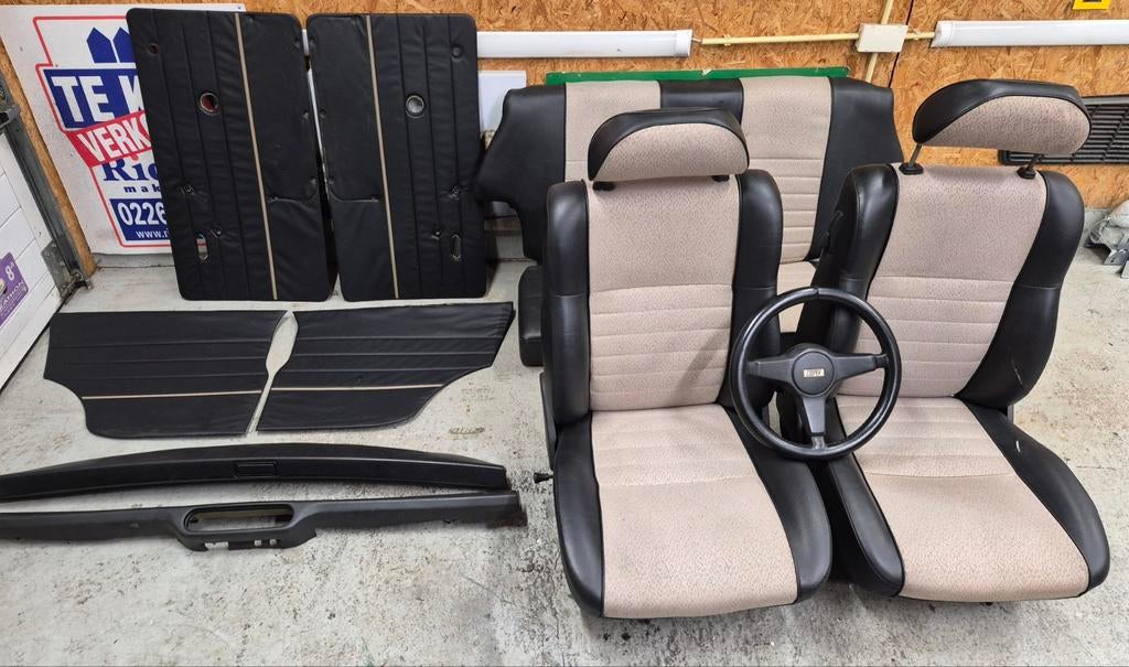 Classic Mini Cooper interieur, half leer/stof, Ophalen, Mini