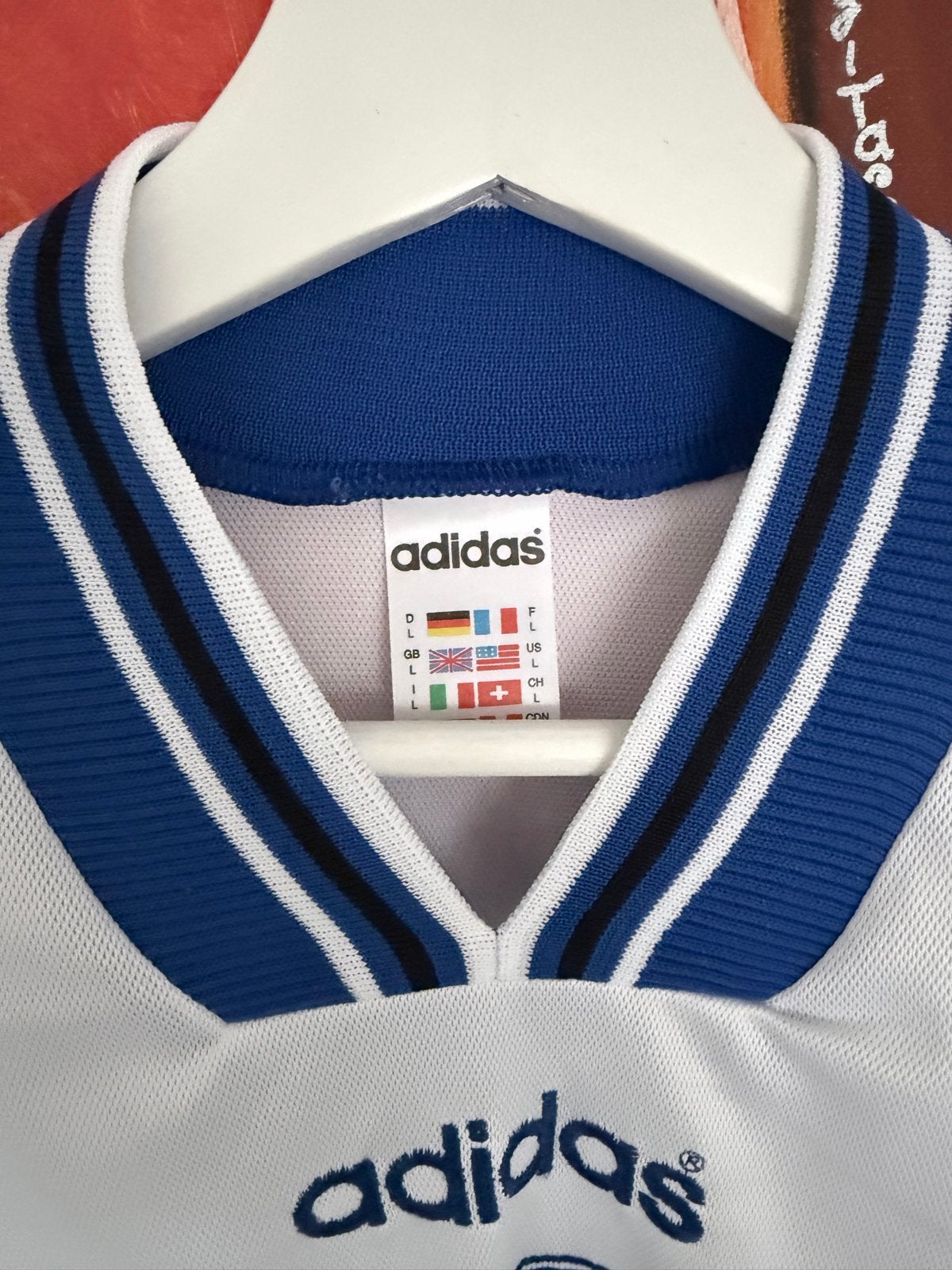 Finland shirt 1996 Jari Litmanen - Maat L, Ophalen of Verzenden, Gedragen, Maat 52/54 (L), Wit