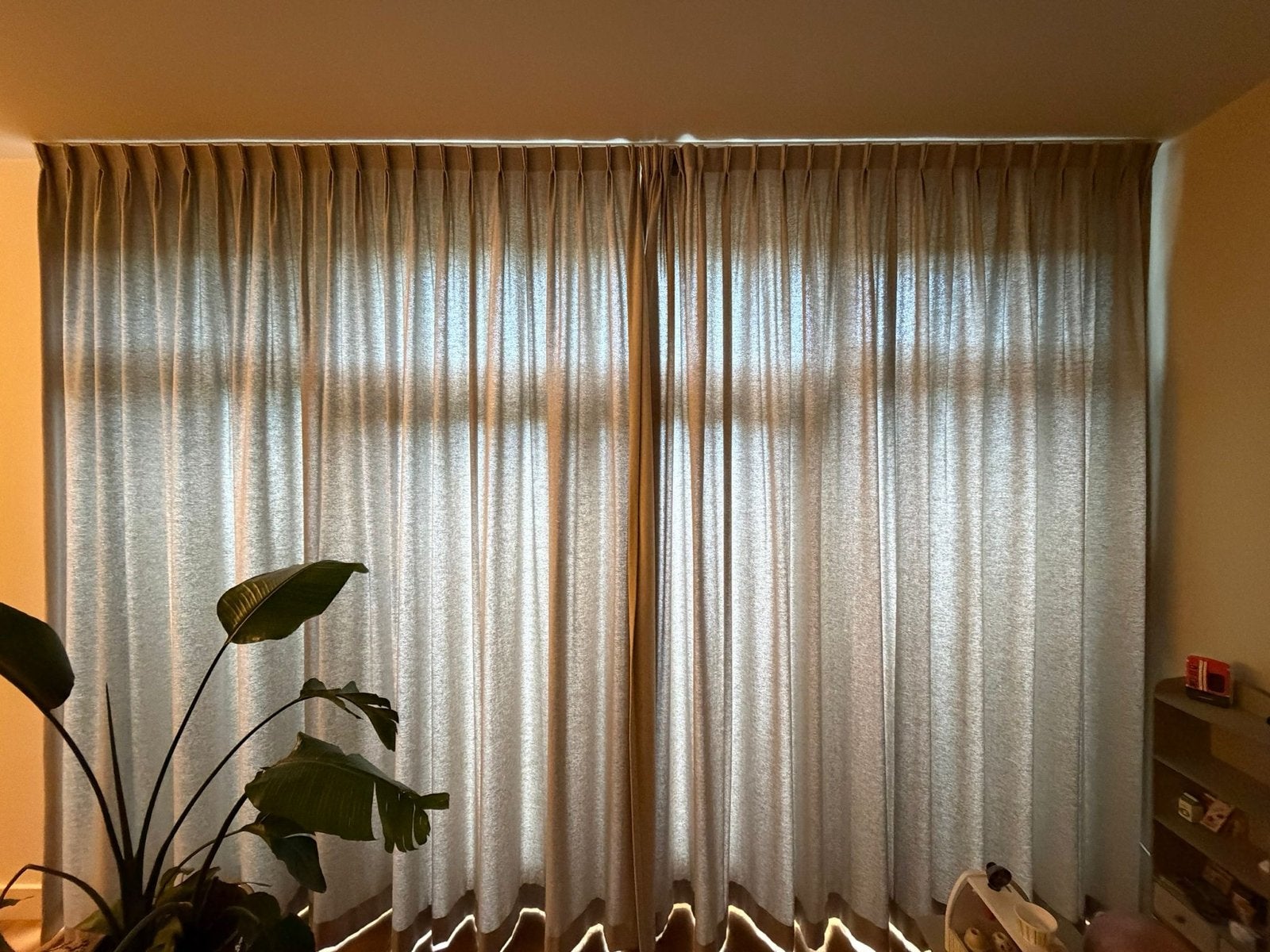 Gordijnen 310cm hoog x 205cm breed, Ophalen of Verzenden, Gebruikt, Grijs, 200 cm of meer