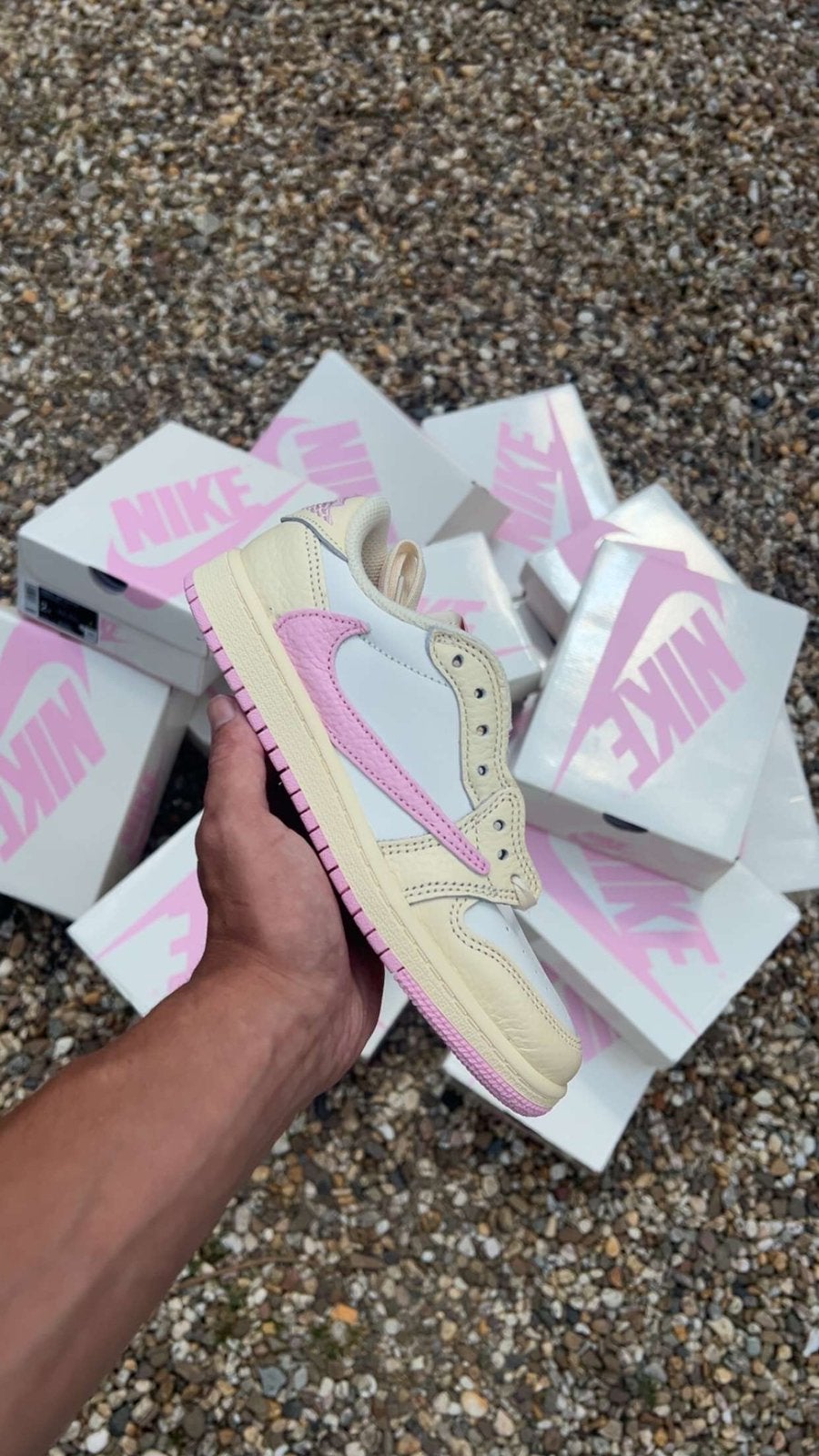 Nike Air Jordan 1 Low Travis Scott Shy Pink PS Kids TD, Ophalen of Verzenden, Nieuw, Roze