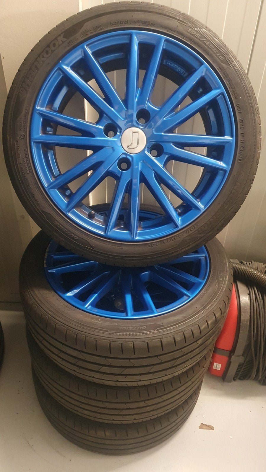 16"LM Velgen+ Banden 4x108 Peugeot 206/C2/C3/Fiesta Enz..Enz, Gebruikt, 16 inch, Banden en Velgen, Ophalen of Verzenden