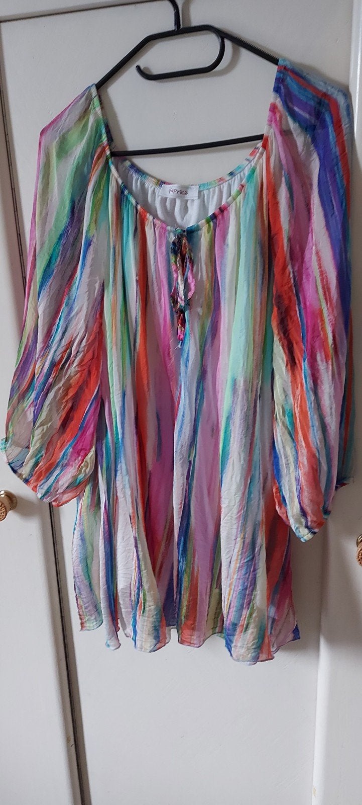 Paprika Blouse - Kleurrijke Strepen - Maat M, Kleding | Dames, Maat 38/40 (M), Meerkleurig, Ophalen of Verzenden, Zo goed als nieuw