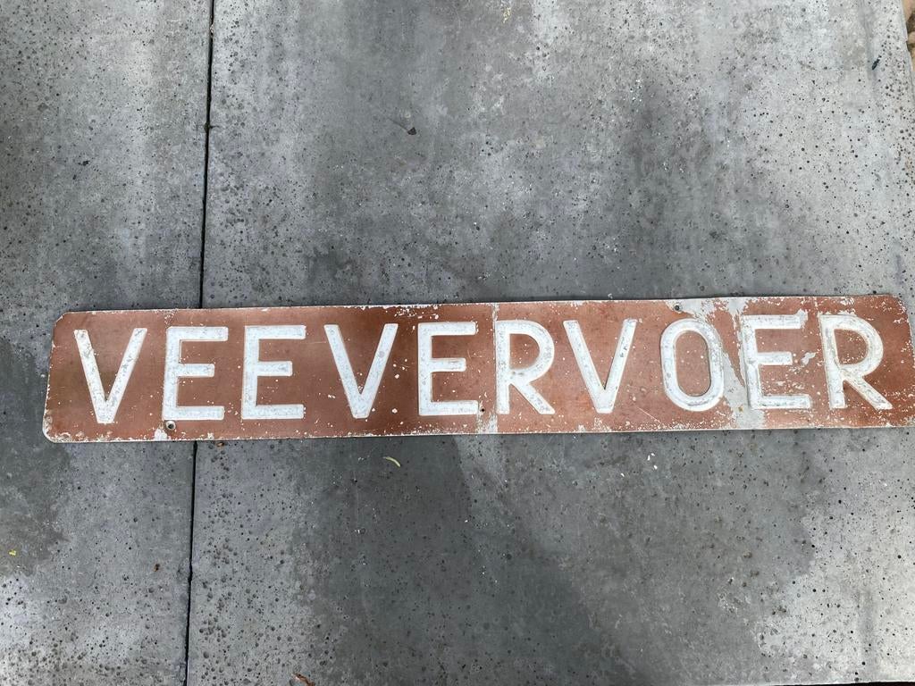Vintage bord Veevervoer, Ophalen of Verzenden, Gebruikt