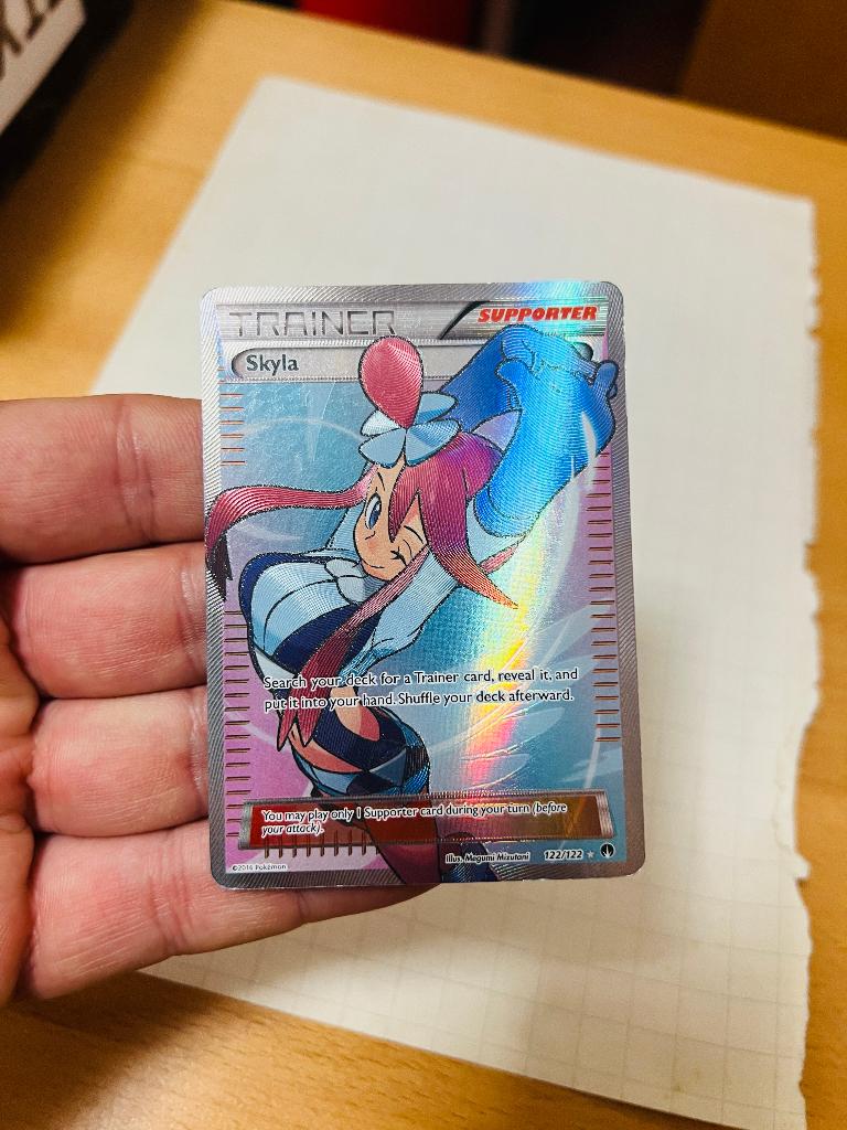 Skyla 122/122 Holo XY BREAKpoint Pokemon, Hobby en Vrije tijd, Verzamelkaartspellen | Pokémon, Verzenden, Zo goed als nieuw, Losse kaart