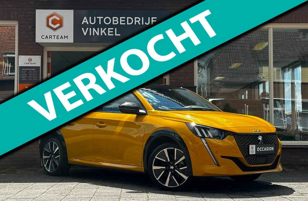 Peugeot E-208 EV GT 350 50 kWh*Stoelver*Carplay*Camera*Navi*, Auto's, 136 pk, Geel, Geïmporteerd, 1430 kg