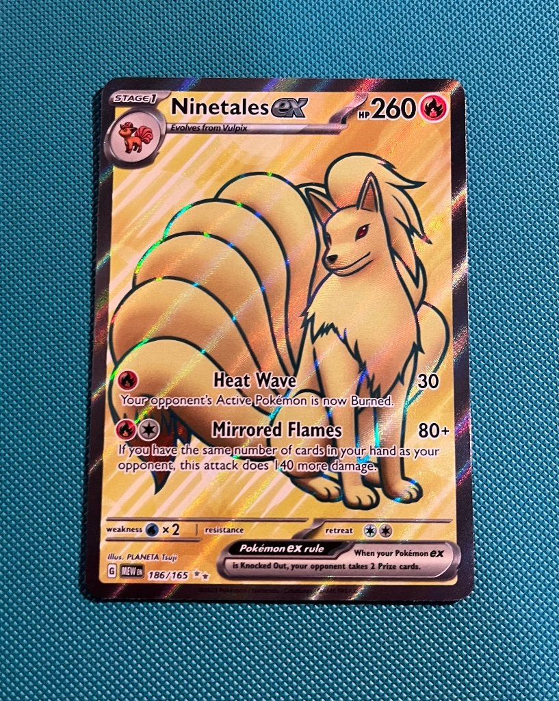Ninetales ex (MEW 186), Ophalen of Verzenden, Zo goed als nieuw, Losse kaart, Foil
