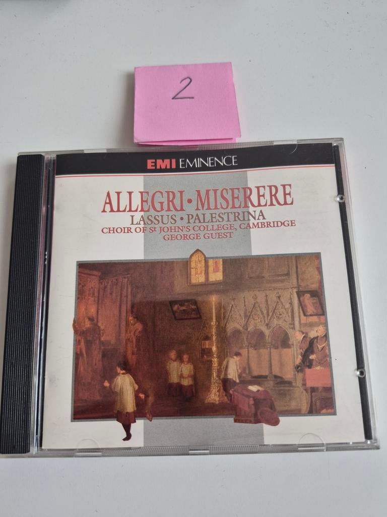 Allegri Miserere CD - Klassieke koormuziek, Ophalen of Verzenden, Middeleeuwen en Renaissance, Gebruikt, Vocaal