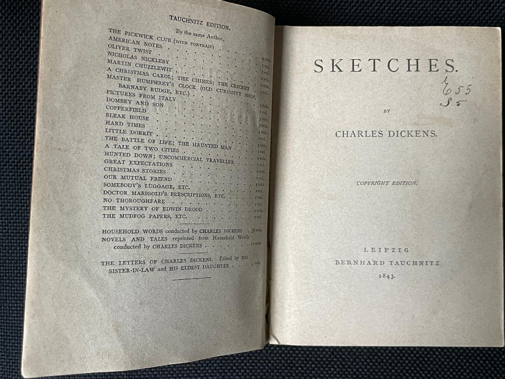 Charles Dickens, Sketches, Tauchnitz edition, Ophalen of Verzenden, Charles Dickens