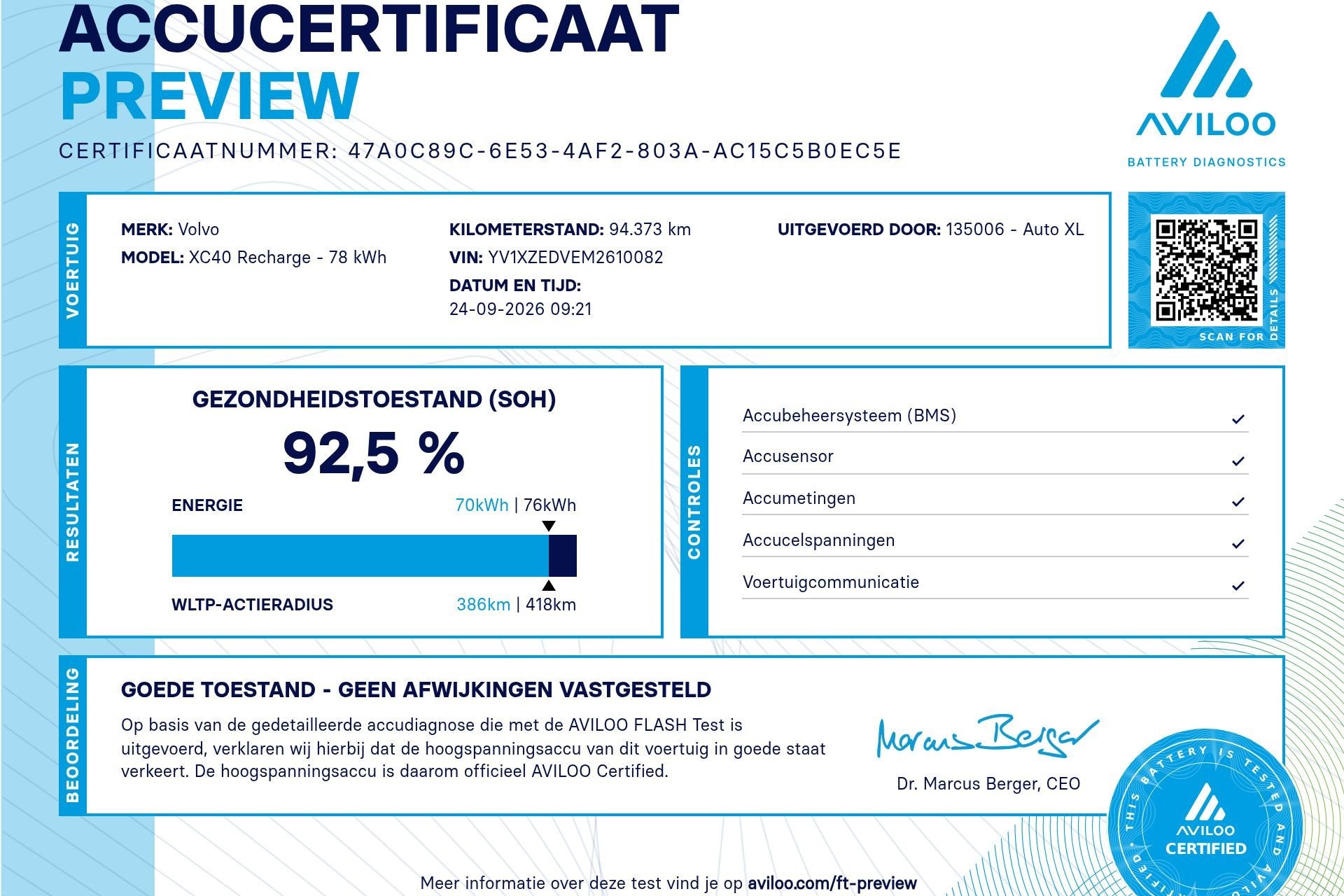 Volvo XC40 P8 408 PK AWD R-Design 78 kWh (93% SOH) Camera Do, Auto's, Dealer onderhouden, Gebruikt, Zwart, 417 km