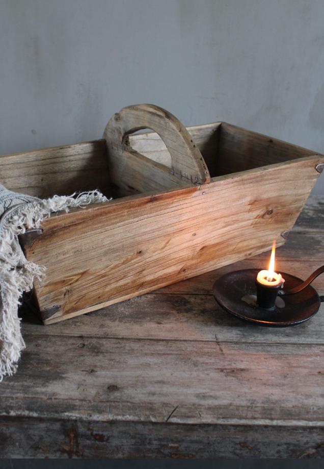 Grote houten bak landelijk sober brocante, Huis en Inrichting, Woonaccessoires | Schalen en Manden, Ophalen of Verzenden, Nieuw