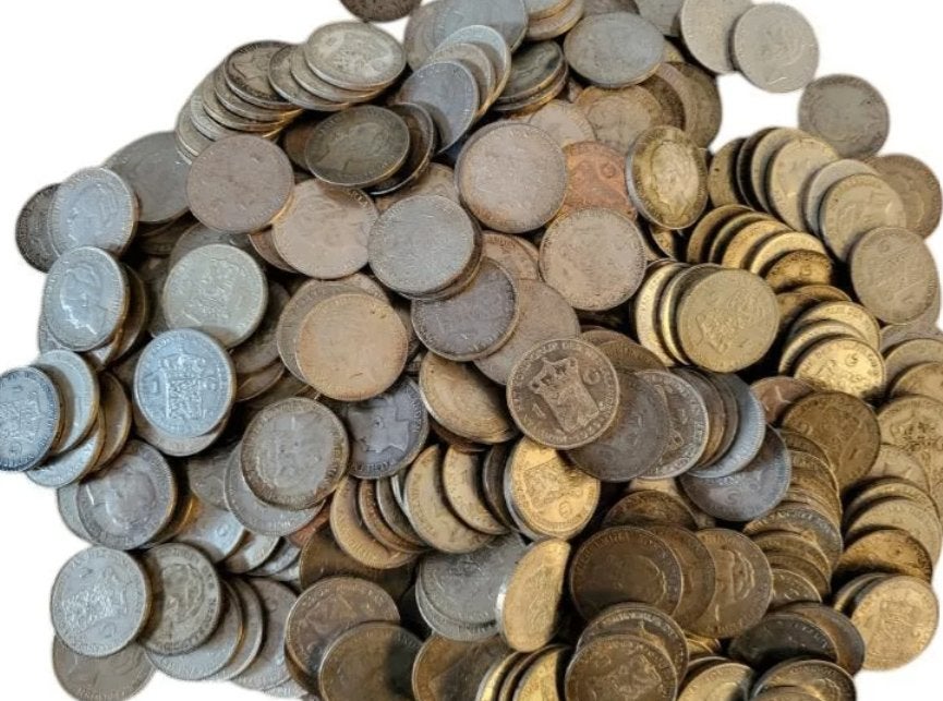 Nederland ruime halve kilo zilveren Wilhelmina Guldens, Ophalen of Verzenden, Zilver