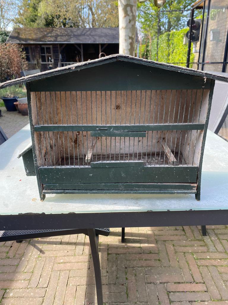Wand vogel kooi, Ophalen, Hout, Vogelkooi