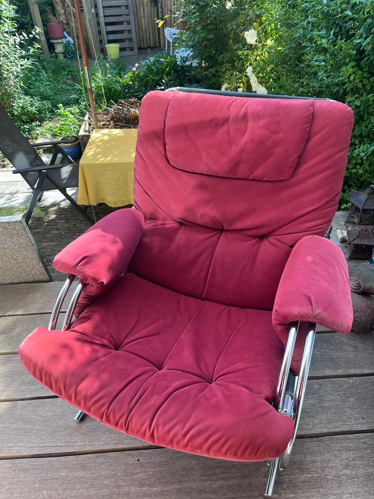 Vintage buizenstoel - jaren 80, Ophalen, Gebruikt, Minder dan 75 cm, Jaren 80