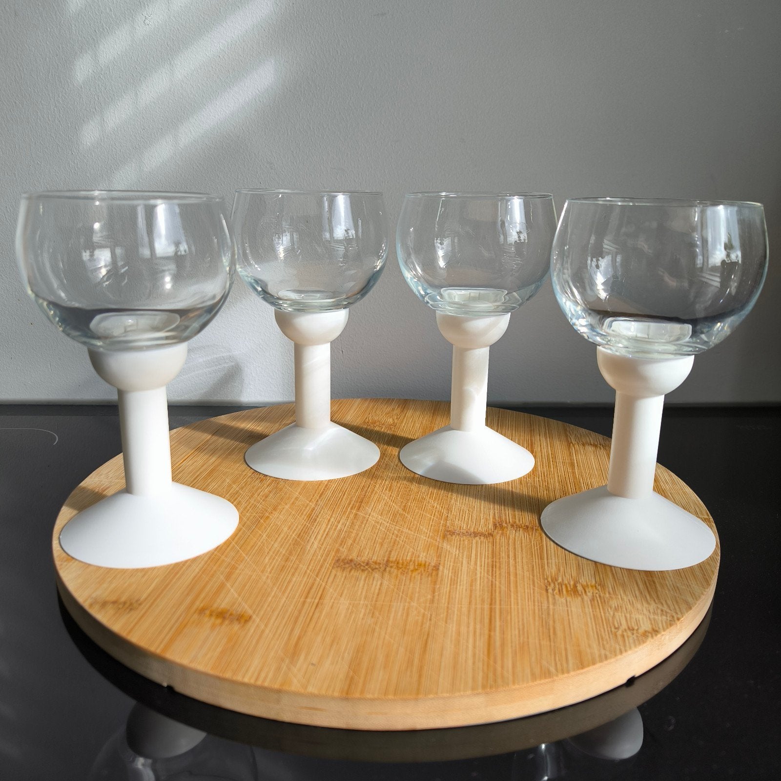 Set van 4 vintage glazen voor wijn of likeur, Ophalen, Gebruikt, Overige typen