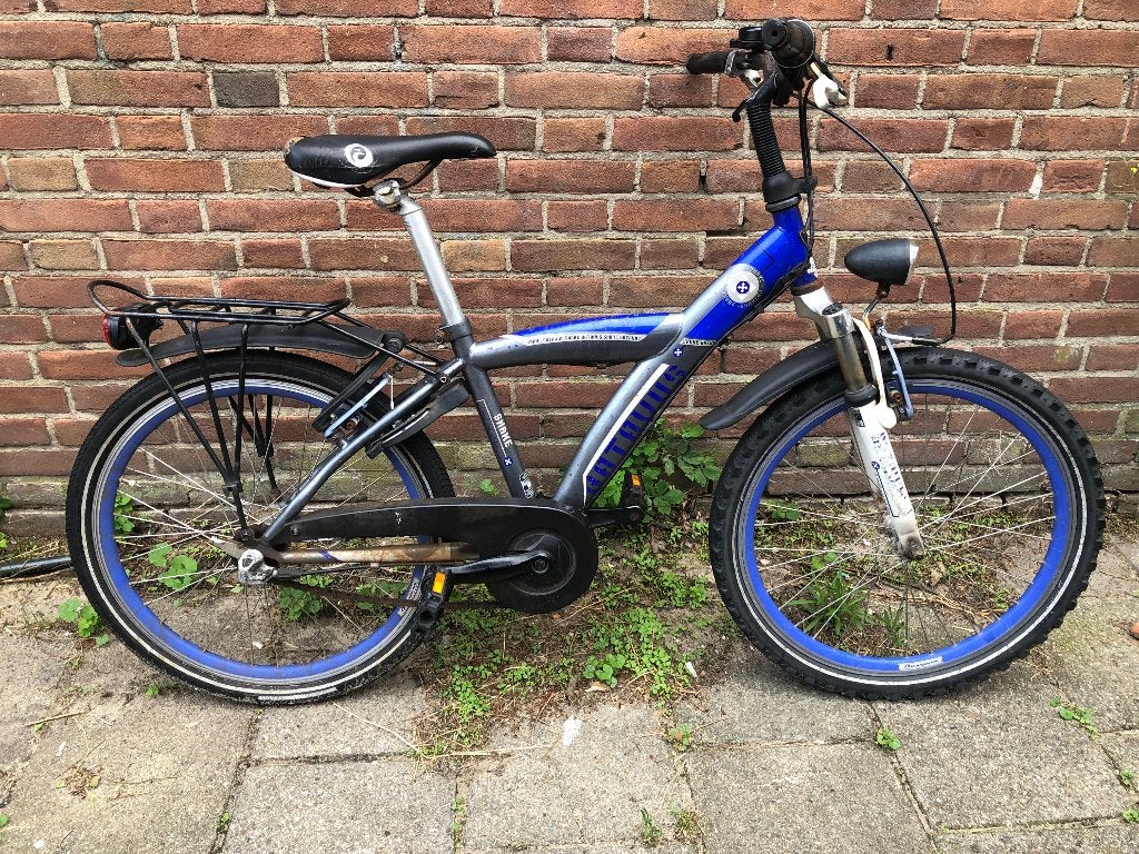 Jongensfiets, Ophalen, 22 inch, Gebruikt, Velgrem