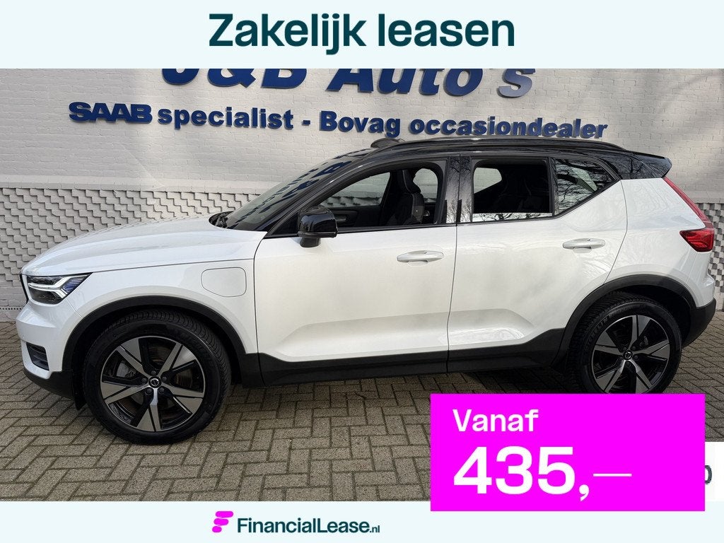 Volvo XC40 1.5 T4 Recharge R-Design Panorama dak Onderhoudsb, Automatische klimaatregeling, Wit, Bedrijf, Hybride Elektrisch/Benzine