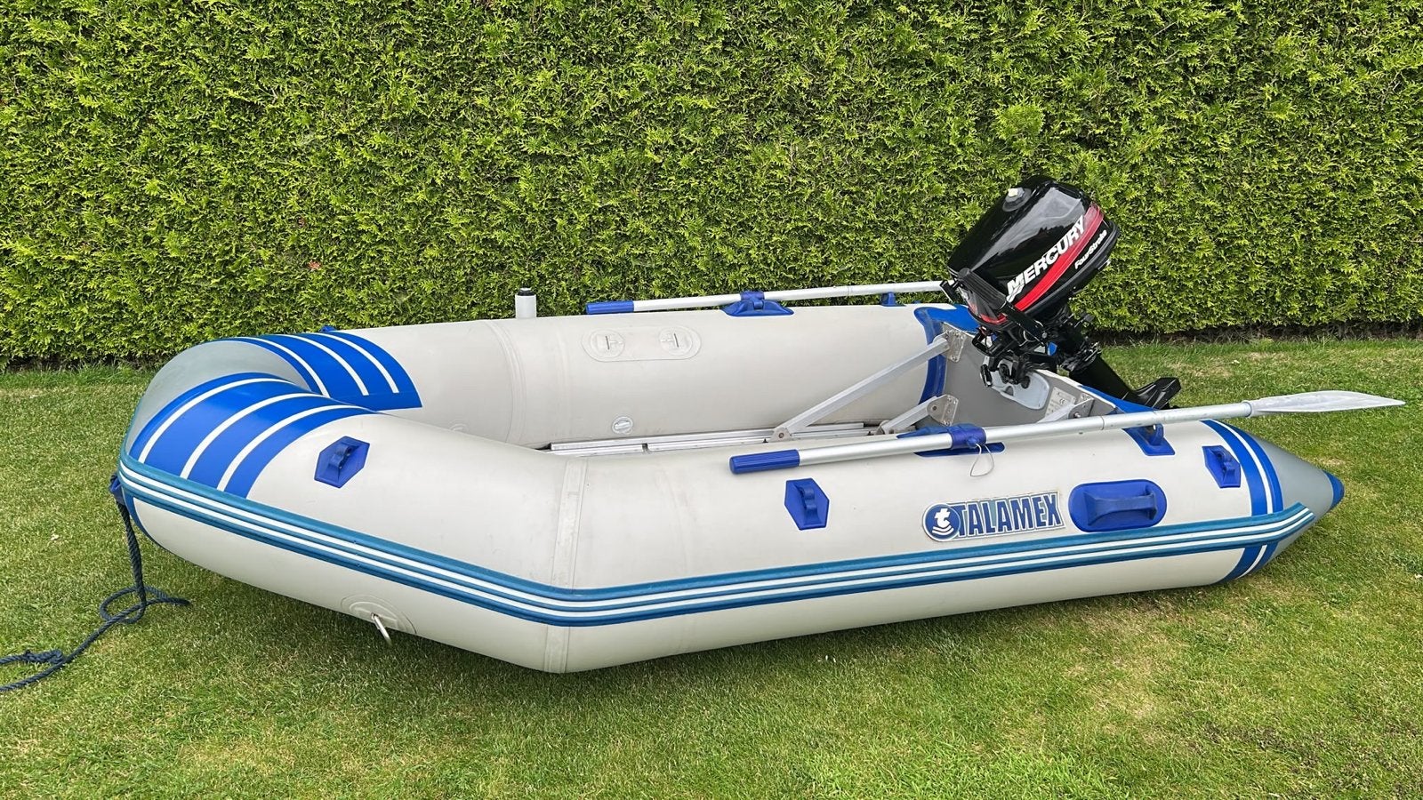Talamex rubberboot met Mercury 4.0 pk buitenboordmotor, Watersport en Boten, Ophalen, Aluminium, Gebruikt, Inclusief motor
