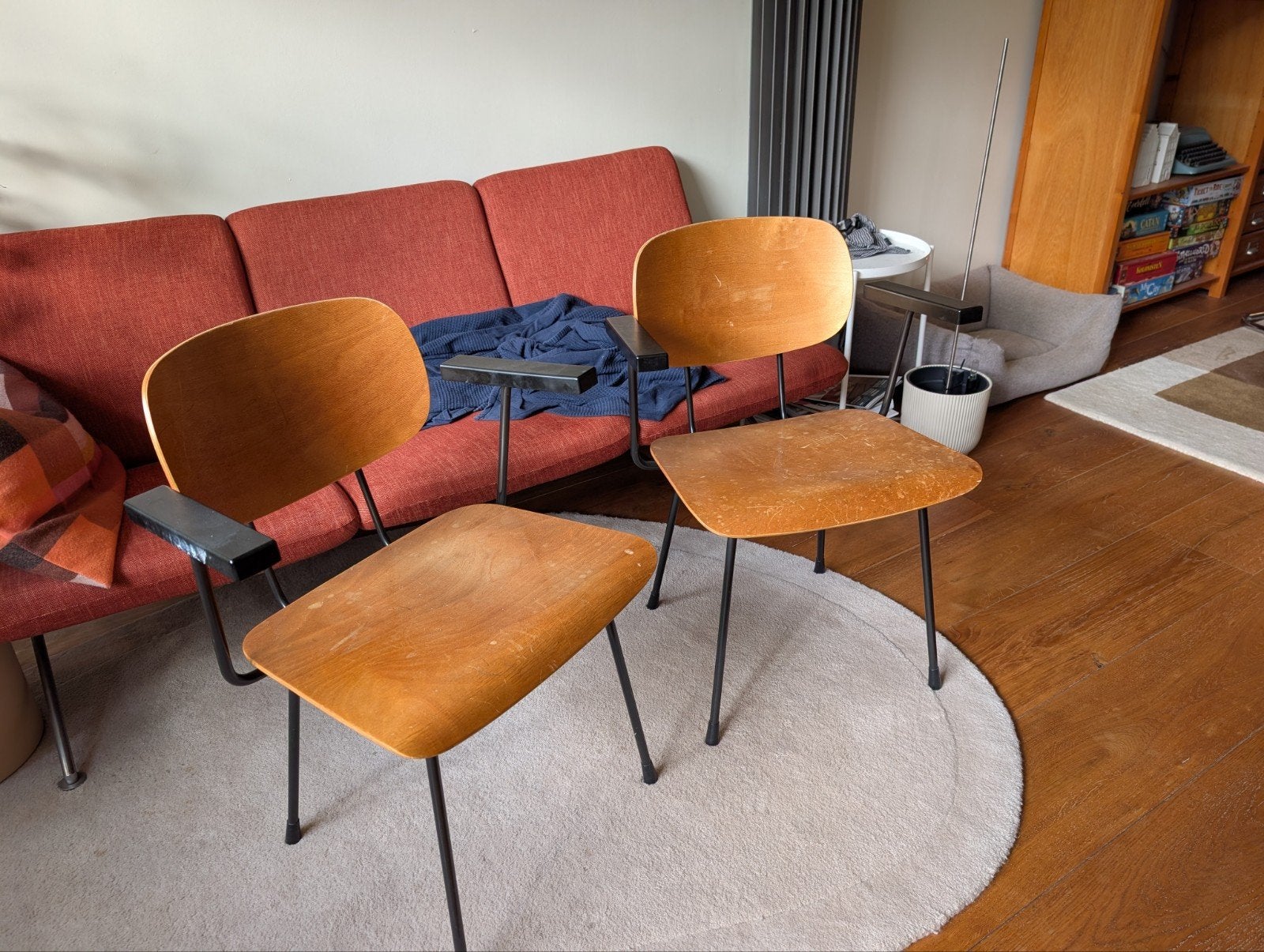 Gispen model 216 set stoelen door Wim Rietveld, Ophalen of Verzenden, Gebruikt, Mid century modern, Twee