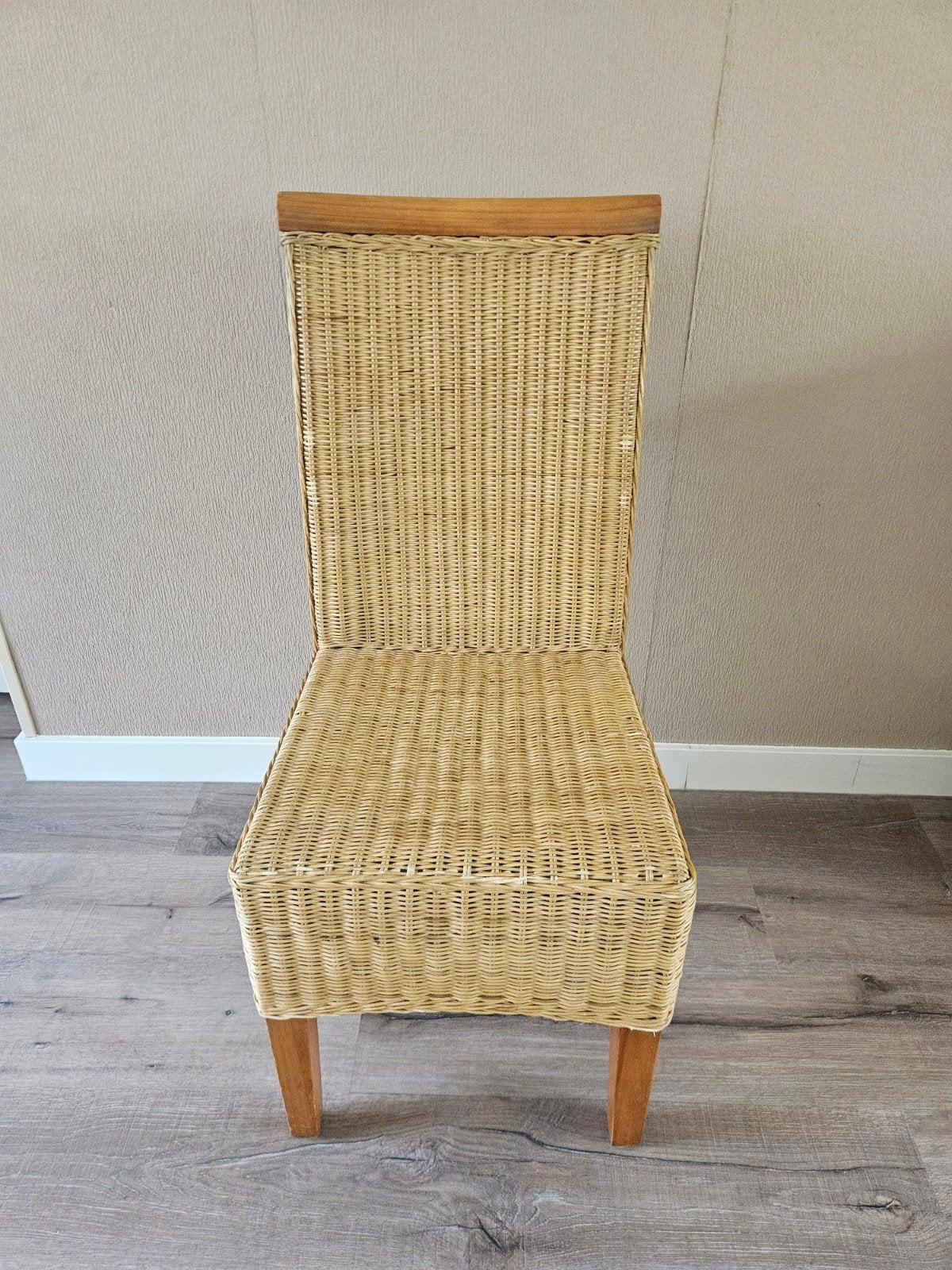 4 rieten eetkamerstoelen voor 40,-, Ophalen, Gebruikt, Overige kleuren, Landelijke, Bohemian