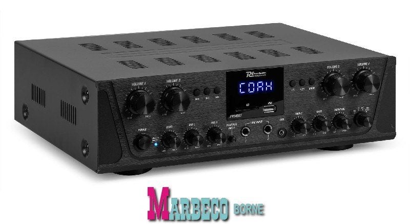 Versterker, Audio amplifier, Bluetooth, USB, SD, MP3, 4-zone