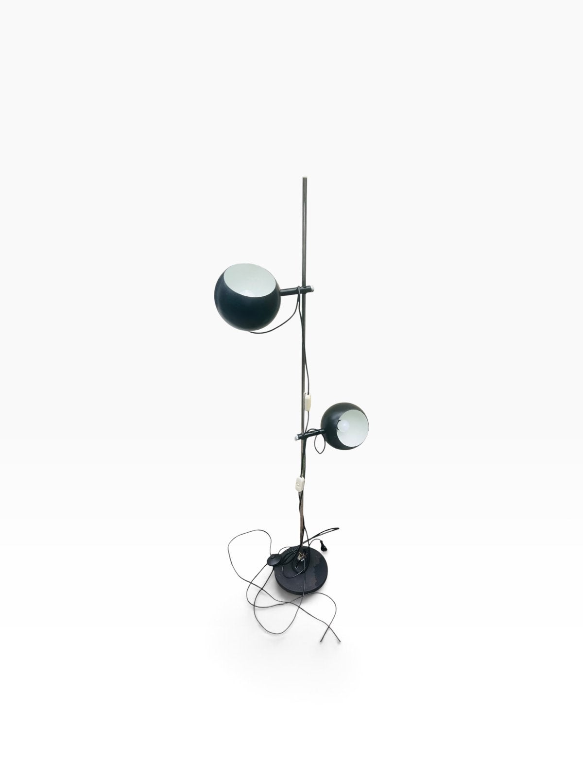 Vintage vloerlamp eyebol | bollamp | staande lamp jaren 60, Huis en Inrichting, Lampen | Vloerlampen, Gebruikt, Vintage retro midcentury
