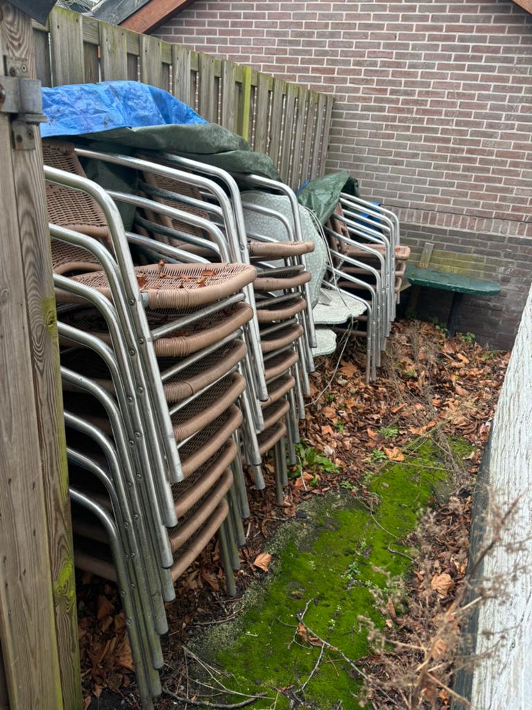 Gebruikte terras stoelen, Ophalen, Gebruikt, Kunststof
