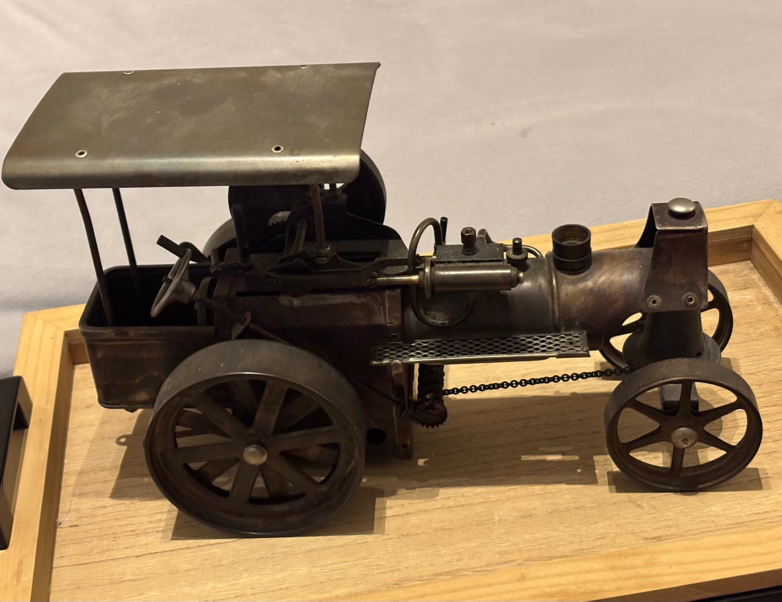 Bijzondere oude metalen stoomtractor/stoommachine, Hobby en Vrije tijd, Ophalen of Verzenden, Gebruikt
