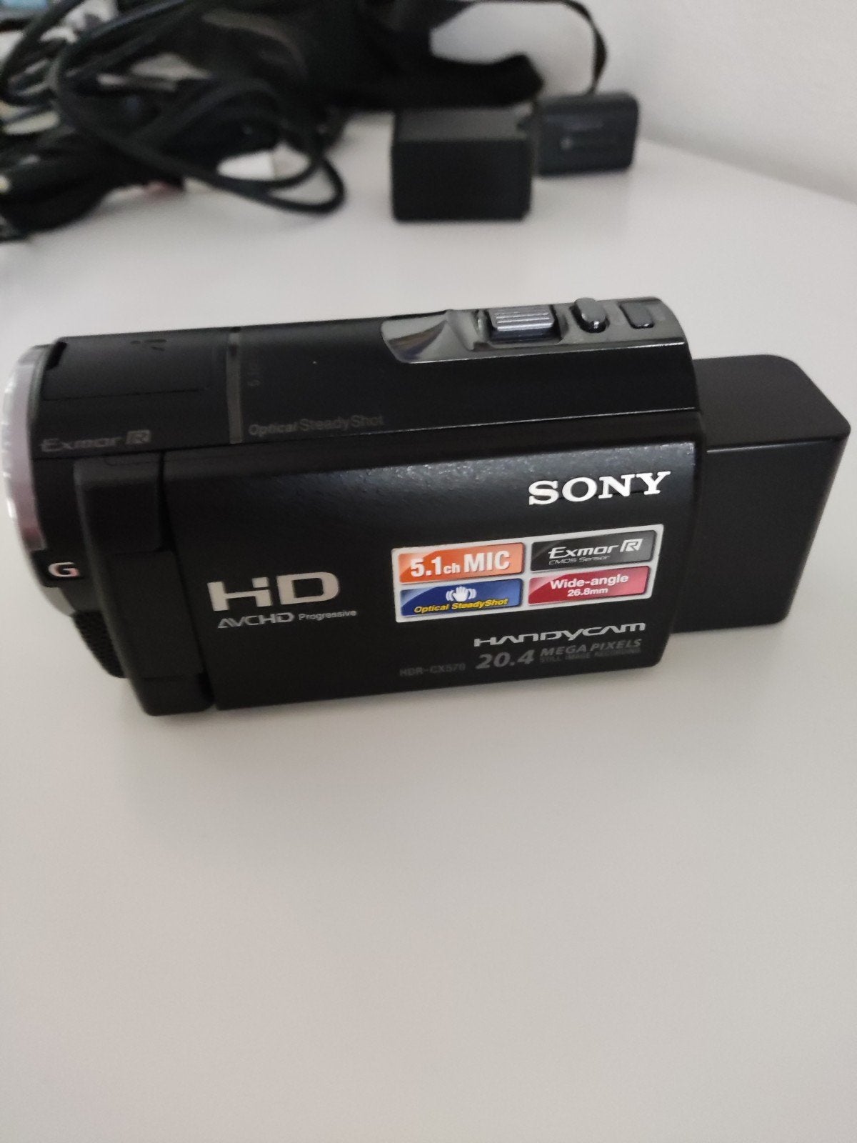 Sony Handycam HDR-CX570E Full HD Camcorder met accessoires, Externe microfoon, Overige soorten, Ophalen of Verzenden, Zo goed als nieuw