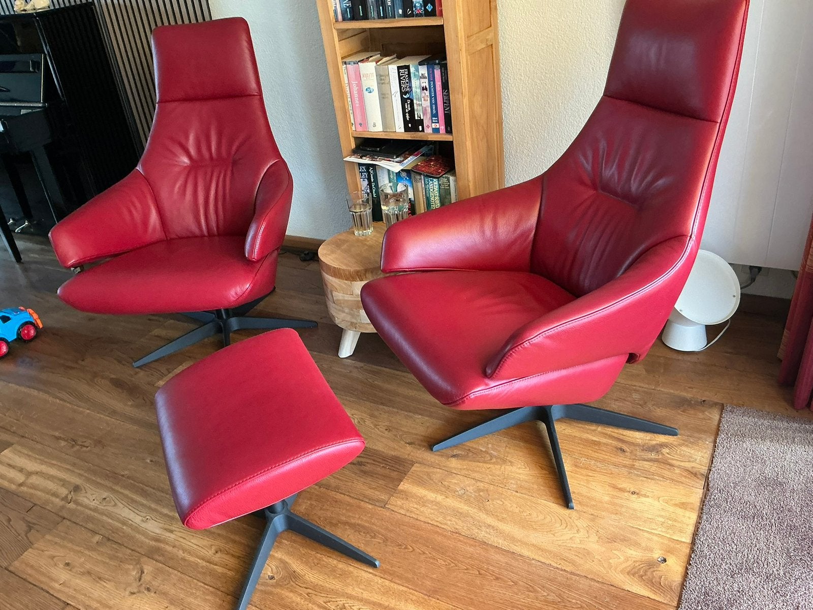 Twee 100% lederen Gealux Design Evolution relax fauteuils, Ophalen, Zo goed als nieuw, 75 tot 100 cm, 50 tot 75 cm