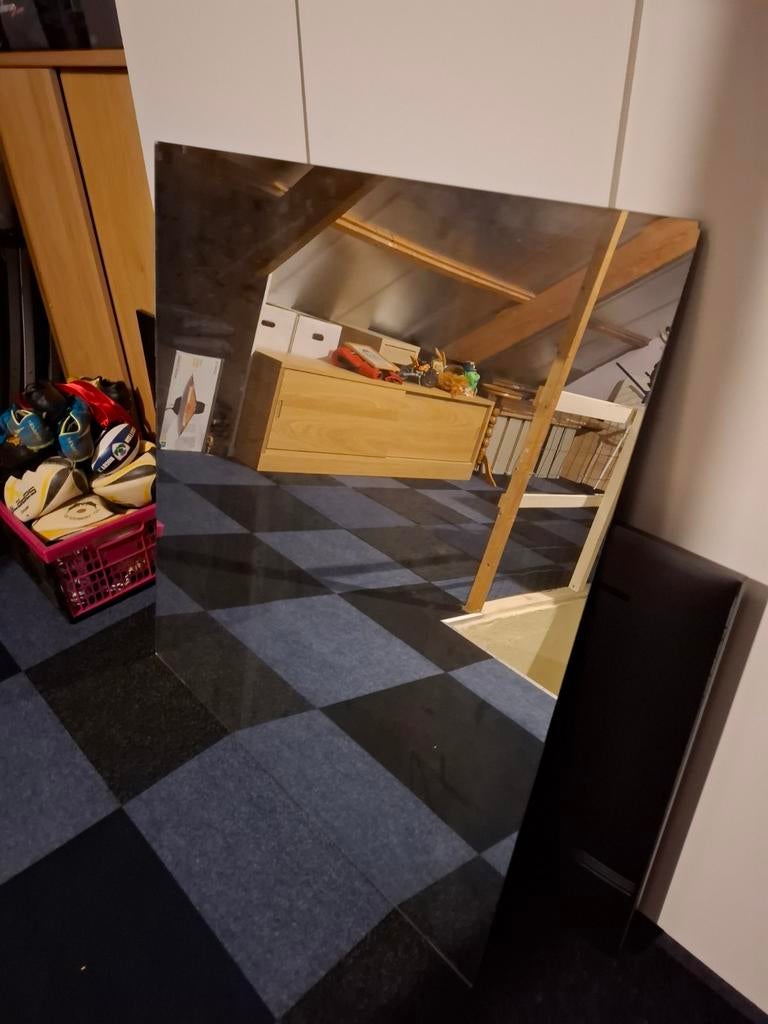 Spiegel 100x100cm gratis inclusief bevestiging, Ophalen, Rechthoekig, Minder dan 100 cm