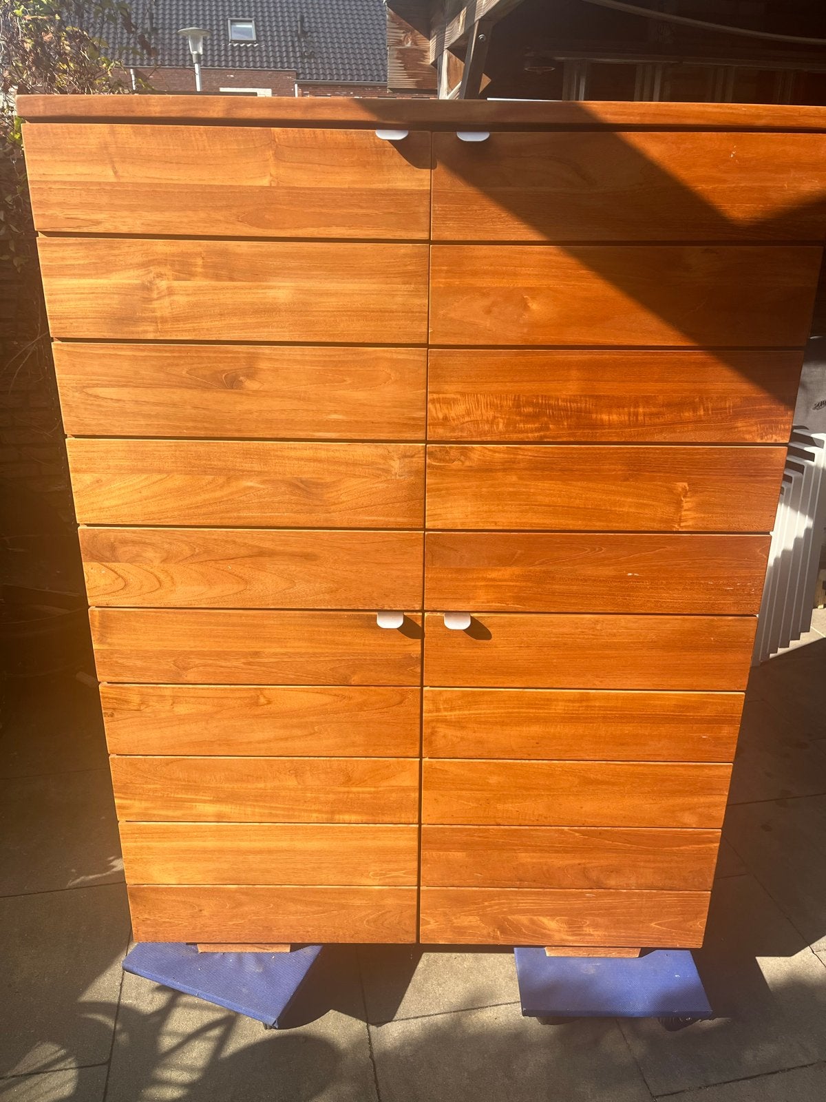 Teak Houten kast met deuren, Ophalen of Verzenden, Gebruikt