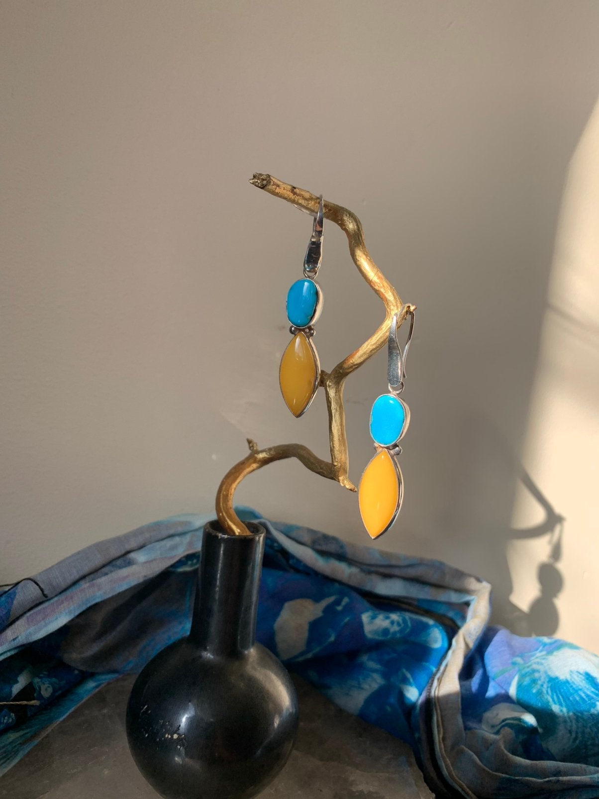 Turkoois turquoise sleeping beauty barnsteen zeldzaam uniek, Ophalen of Verzenden, Nieuw, Zilver, Met edelsteen