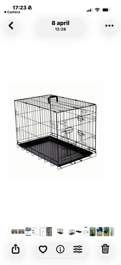 Bench zwart voor middelgrote hond, Ophalen of Verzenden, Gebruikt, 75 tot 110 cm, Minder dan 65 cm