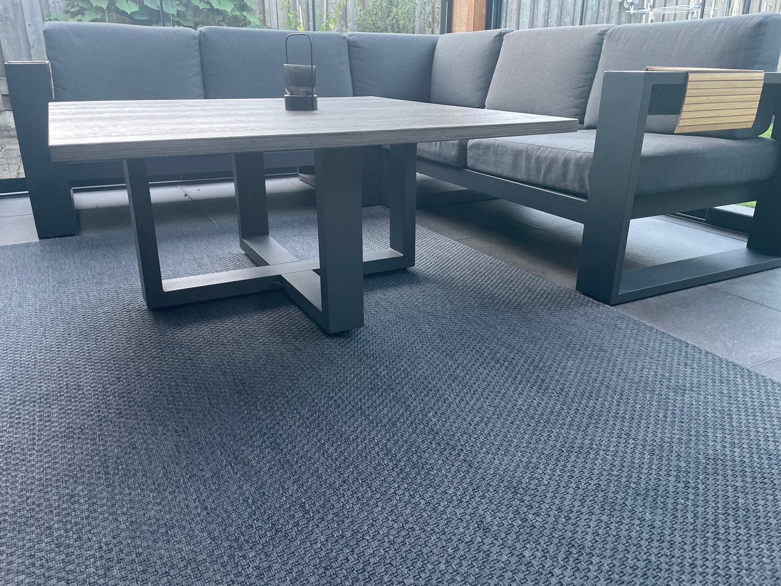 Loungeset+tafel met aluminium frame en comfortabele kussen, Tuin en Terras, Tuinsets en Loungesets, Ophalen, 5 zitplaatsen, Aluminium