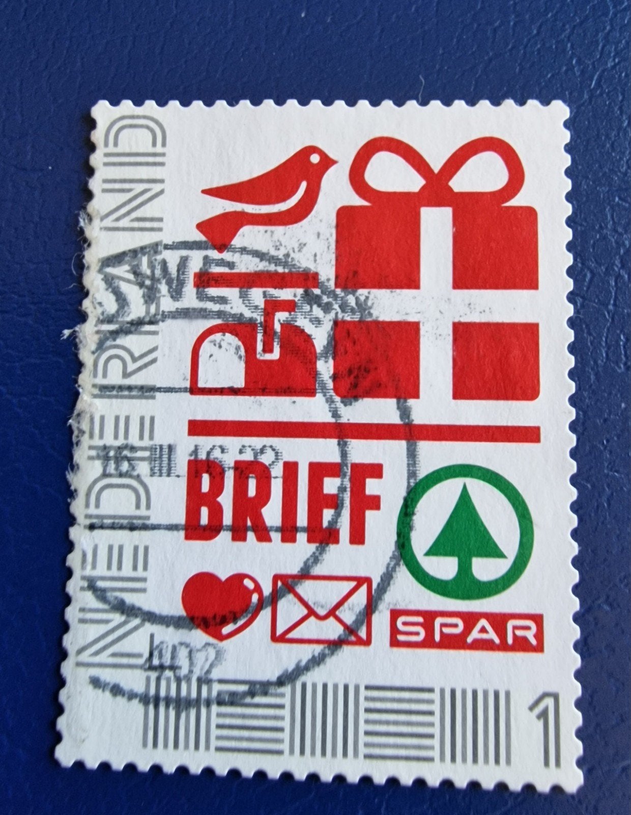 kv1246 persoonlijke postzegel 'BRIEF' met SPAR-logo, Postzegels en Munten, Postzegels | Nederland, Ophalen of Verzenden, Na 1940