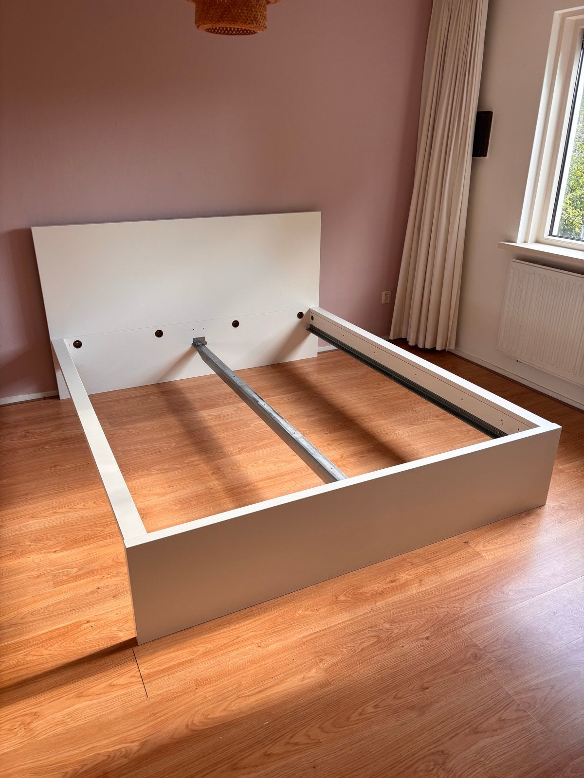 IKEA Malm bed 160x200 cm, 2-persoons, Huis en Inrichting, Ophalen, Gebruikt, Wit, Tweepersoons