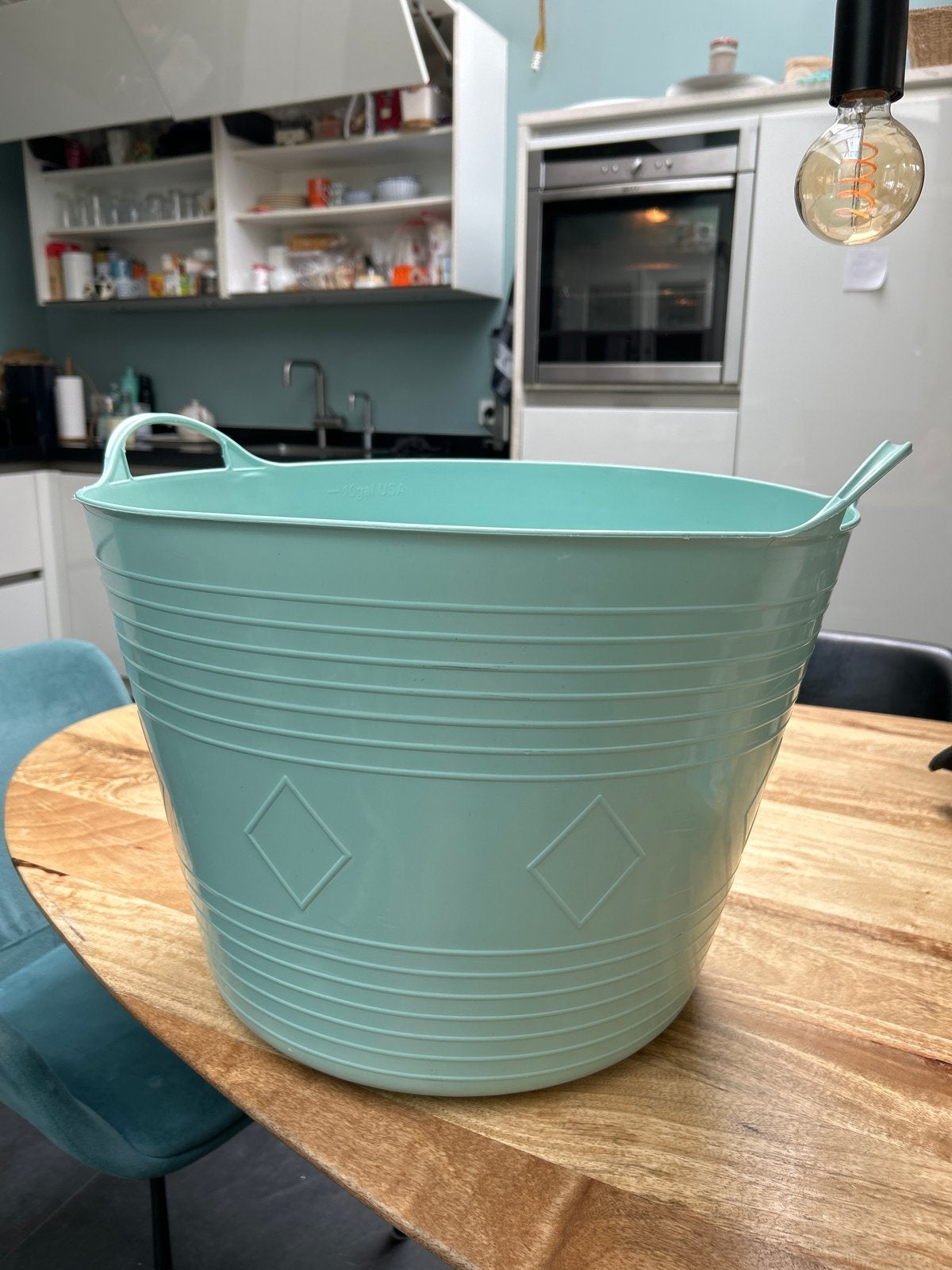 Flexibele ton / kuip 40 liter - Lichtblauw, Ophalen, Zo goed als nieuw, Blauw, Kunststof