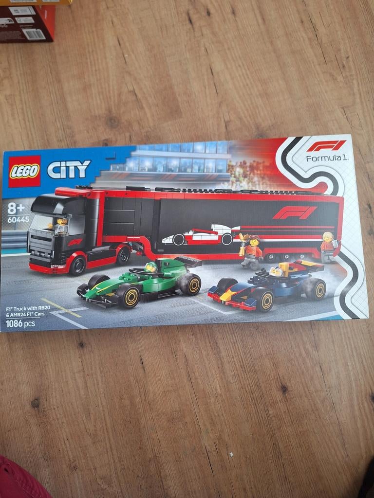 LEGO City Formule 1 Truck met RB20 & AMR24 F1 auto's, Ophalen of Verzenden, Nieuw, Overige merken