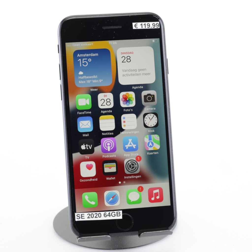 iPhone SE 2020 64GB Zwart, Apple, Zo goed als nieuw, Support@apple.com, One Apple Park Way
Cupertino, CA 95014
United States