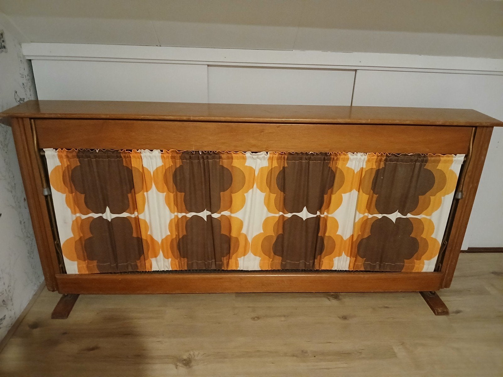 Vintage daybed met retro stof, Huis en Inrichting, Slaapkamer | Bedden, Ophalen, Gebruikt, Eenpersoons, 80 cm