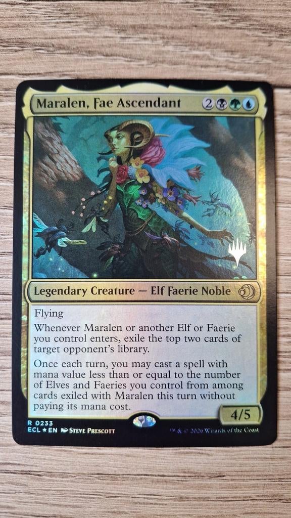 Maralen, Fae Ascendant - Magic: The Gathering Kaart, Ophalen of Verzenden, Zo goed als nieuw, Losse kaart, Foil
