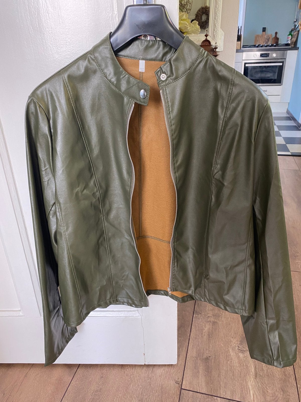Leren jasje, Ophalen of Verzenden, Nieuw, Maat 42/44 (L), Groen