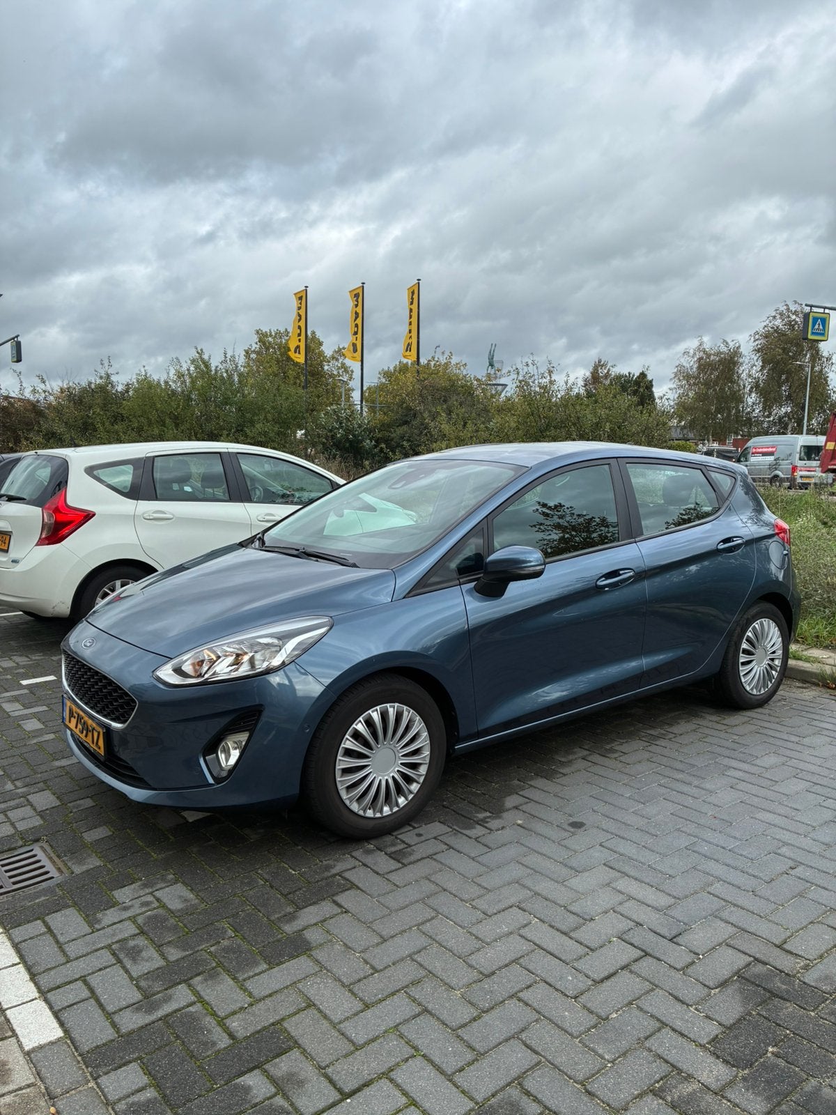 Ford Fiësta 1.0 Ecoboost 100pk Aut 5dr 2019 Blauw, Auto's, Stof, Zwart, Blauw, 49 €/maand