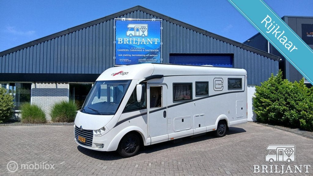 Carthago C-TOURER automaat, enkele bedden/hefbed, Caravans en Kamperen, Campers, Airconditioning, Achteruitrijcamera, Fietsendrager