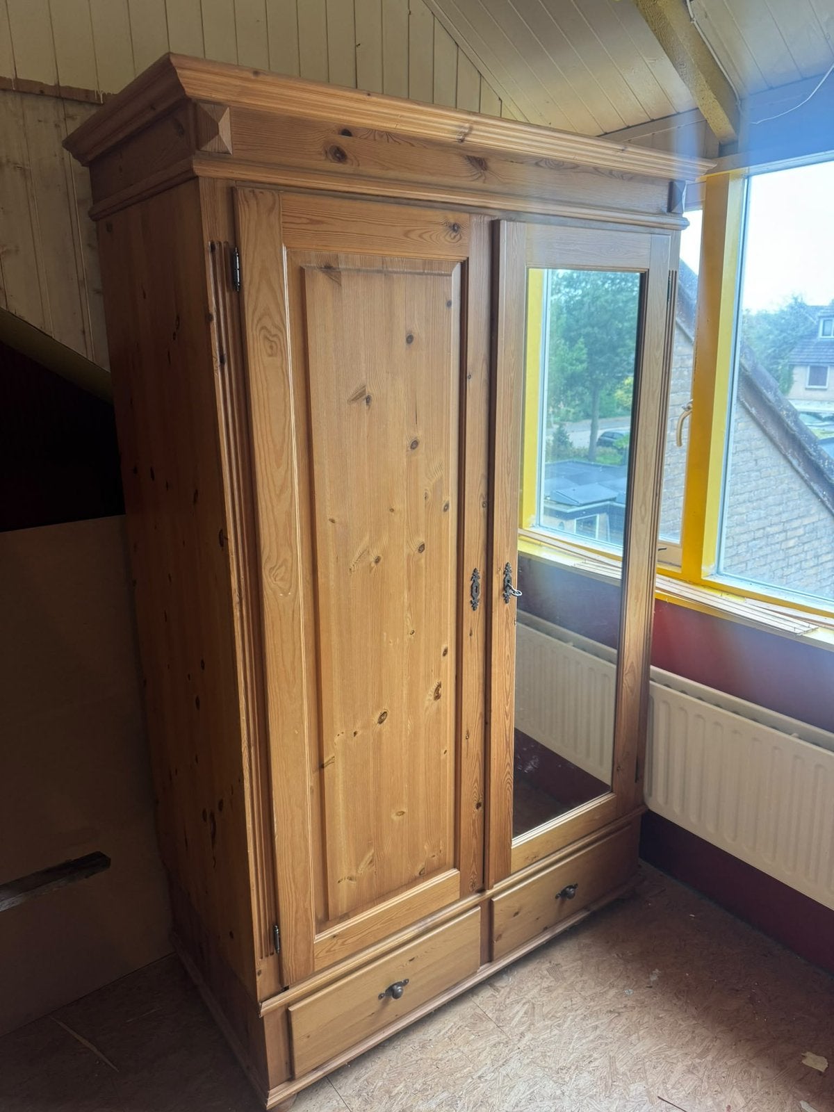 Houten (kleding) kast, Ophalen, 200 cm of meer, 150 tot 200 cm, Zo goed als nieuw