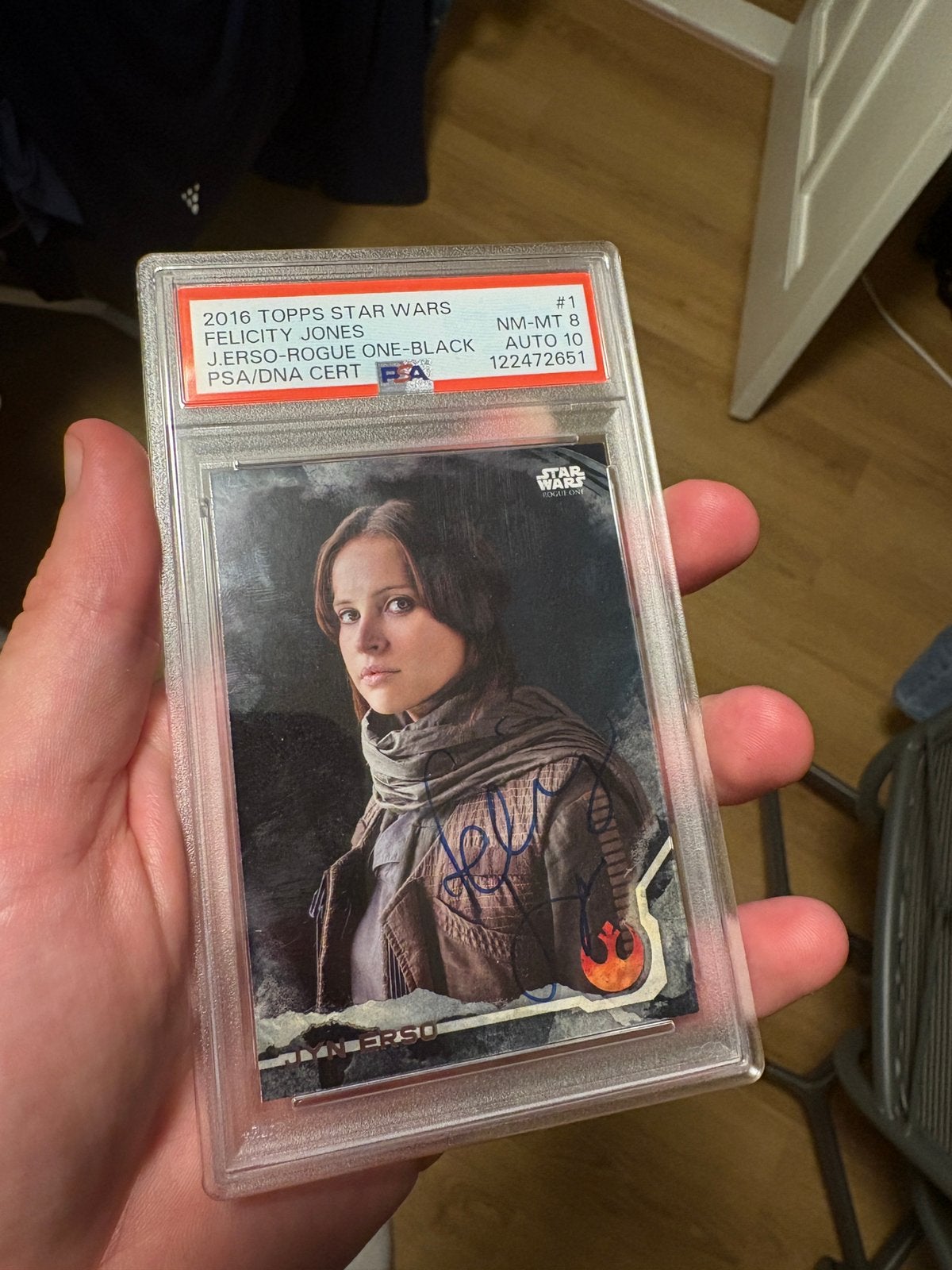 Star Wars Topps - Felicity Jones Gesigneerd Rogue One series, Verzenden, Zo goed als nieuw, Actiefiguurtje