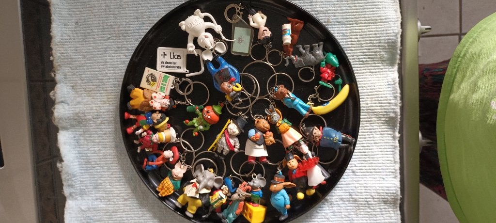 oude sleutelringen stripfiguren Tiels Flipje, Ophalen of Verzenden, Zo goed als nieuw, Knuffel of Figuurtje